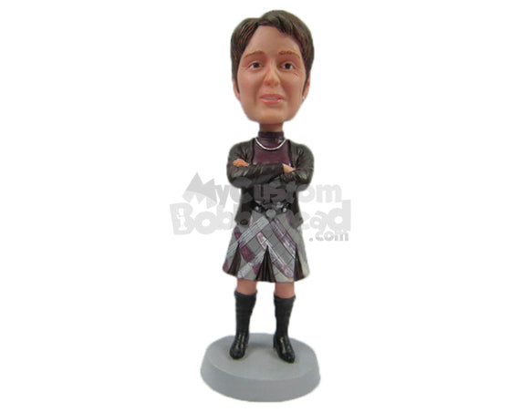 Custom Bobblehead Gorgeous Woman In Trendy Outfit With Hands Folded - Leisure & Casual Casual Females Personalized Bobblehead & Cake Topper Custom Bobblehead Gorgeous Woman In Trendy Outfit With Hands Folded - Leisure & Casual Casual Females Personalized Bobblehead & Cake Topper
